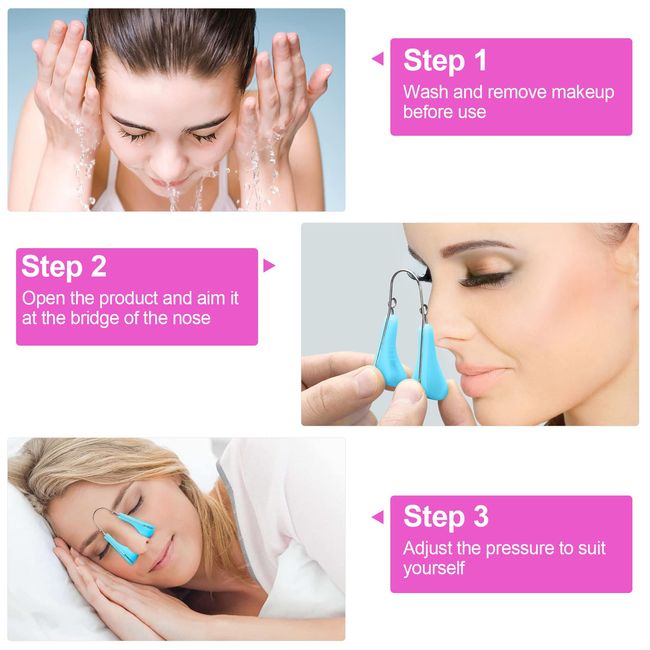 4pcs Nose Shaper Nose Slimmer Lifter Clip Wide Nose Nose Corrector Nose  Beauty Tool 