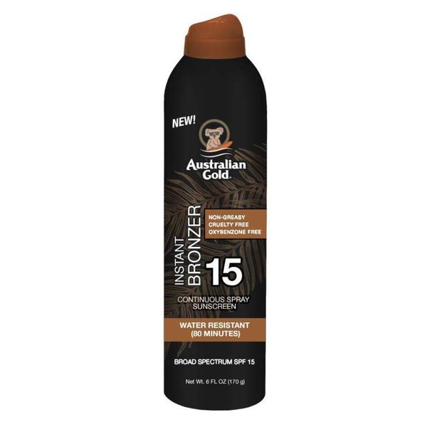 Australian Gold Continuous Spf#15 Spray 6 Ounce With Bronzer (177ml) (6 Pack)