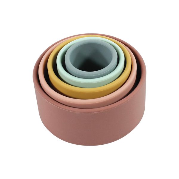 Hudson Baby Silicone Toy Stacking Cups, Multicolor, One Size
