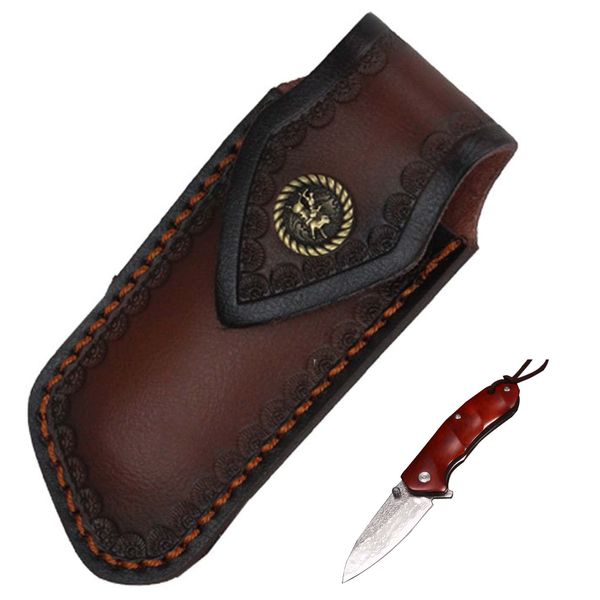 LONGHAO Taschenmesser Tasche,Leder Messerscheide,Messer GüRteltasche Leder,Tasche Klappmesser Scheide,Messertasche FüR GüRtel,Leder Jagdmesser Tragbare Beutel,FüR Outdoor (Messer nicht enthalten)