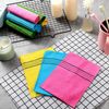 12 Pieces Korean Body Scrub Exfoliating Cloth Italy Towel Korean Style Exfoliating Mitt Korean Style Scrubbing Cloth Bath Body Exfoliating Scrub Towel(Yellow, Green, Blue, Pink, Large)