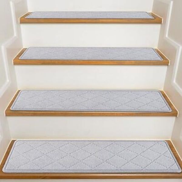 Stair Treads for Wooden Steps Indoor, 15 Pack 8" X 30" Non Slip Carpet Stair ...