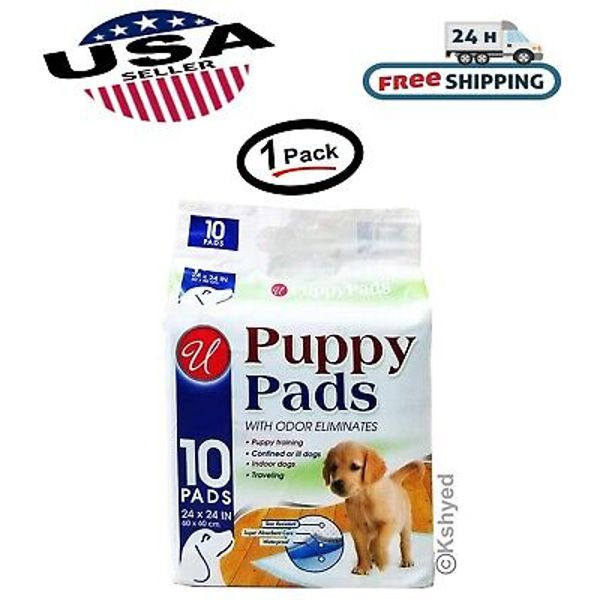 10 PCS (1 Pack) PUPPY PADS PET TRAINING PADS 23.5" x 23.5" With Odor Eliminates