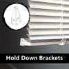 Kowibcl 10 PCS Window Blinds Hold Down Brackets 1 inch Clear Plastic Bottom Rail Hold Clips