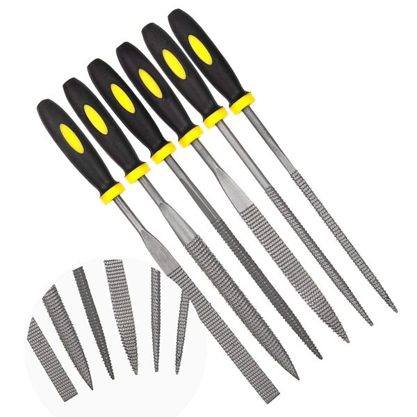 Epda Shop Woodworking File Needle File Set Hobby Mates DIY Polishing Tool Set of 6 (0.1 x 5.5 inches (3 x 140 mm)