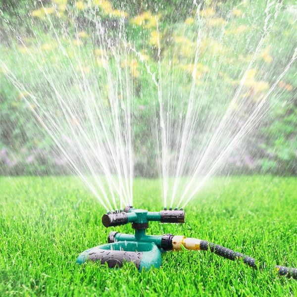 Garden Sprinkler Water Sprinkler 360 Degrees Adjustable Rotation Lawn Sprinkler Oscillating Water for Yard Large Area Plant Irrigation and Kids Playing (Sea Green)