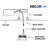 NICOR Lighting DQR2-10-120-2K-WH Downlight, White