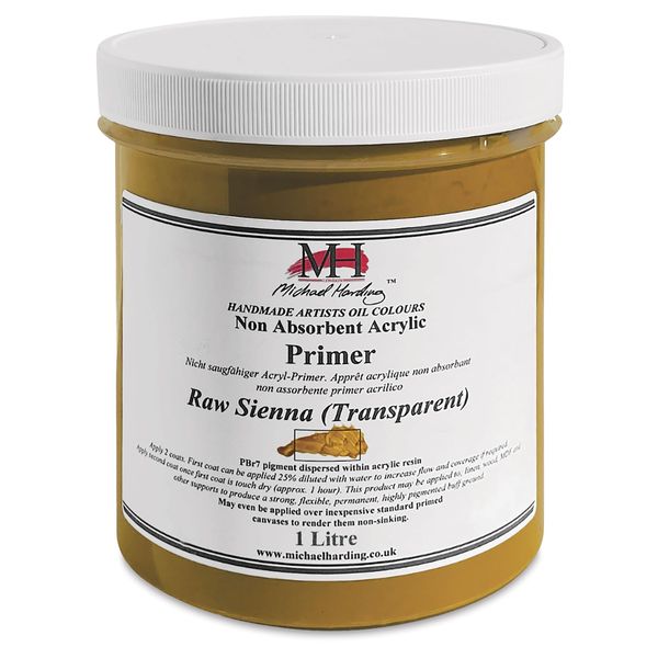 Michael Harding Non-Absorbent Primers (1Lt, Raw Sienna (Transparent))