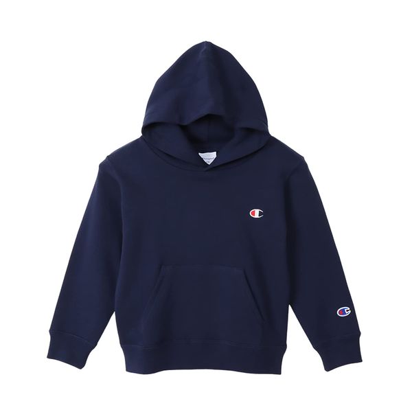 Champion CK-Y101/CK-Y101Z Kids' Hoodie, Long Sleeve, 100% Cotton, USA, One Point Logo, Hooded Sweatshirt, Basic, navy