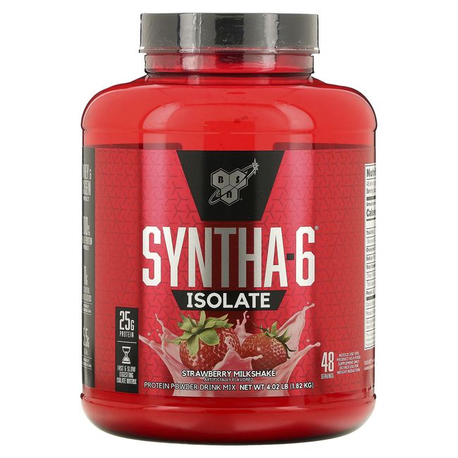 Syntha-6 Isolate, Protein Powder Drink Mix, Strawberry Milkshake, 4.02 lbs (1.82