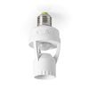 Ex-Pro PIR Occupancy Motion Sensor Detector, E27 Lamp Holder Converter Adaptor, Ceiling Mount, 360 Degree 6m Range, White - 2 Pack
