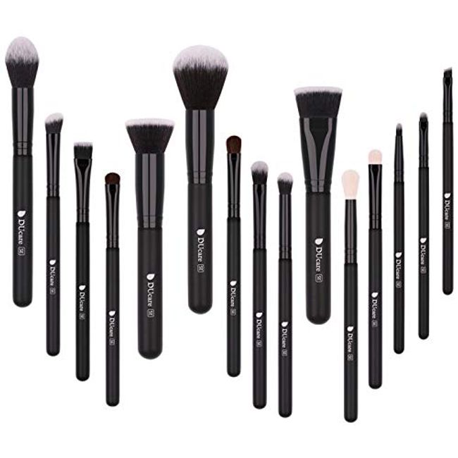 Complete Makeup Brush Kit Full Face15Pcs Beige