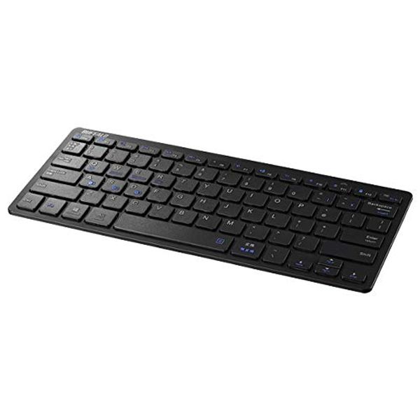 BUFFALO BSKBB318BK Bluetooth 3.0 Compatible Compact Keyboard, Black