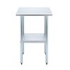 18" X 24" Stainless Steel Work Table With Galvanized Undershelf