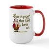 CafePress Beer Is Proof Large Mug 15 oz (444 ml) Ceramic Coffee Mug