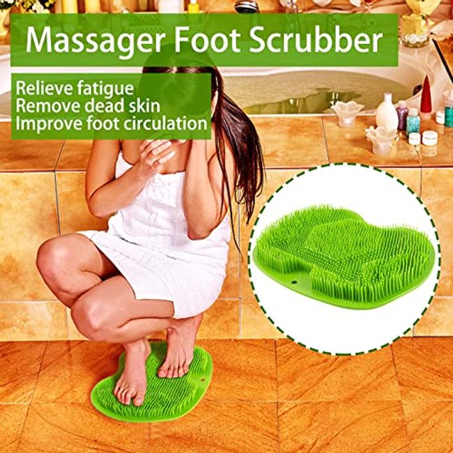 Shower Foot Scrubber Mat with Non-Slip Suction Cups, Foot