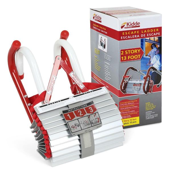 Emergency Escape Ladder Flame Resistant 2 Story Compact Survival Exit Steps 13