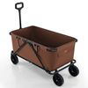 Wagon Utility Folding Cart Collapsible Garden Beach With Adjustable Handlebar
