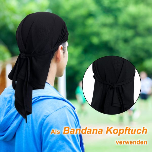 FRSOHEWIN Bandana Kopftuch Durag Halstuch Schlauchschal Bandana Cap Multifunktionstuch Sport Schnell trocknend Atmungsaktiv Elastisch Herren