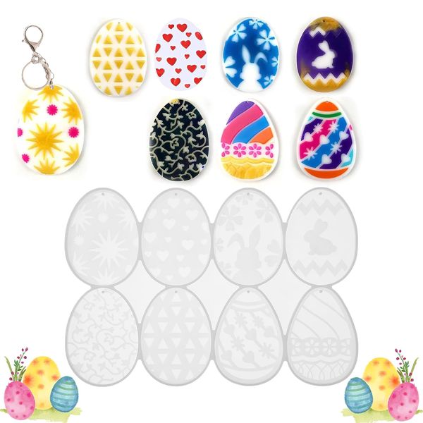 Esshogo Silicone Moulds for Easter, Easter Bunny Silicone Moulds, Easter Eggs Silicone Mould, Easter Eggs Silicone Mould, Easter Moulds