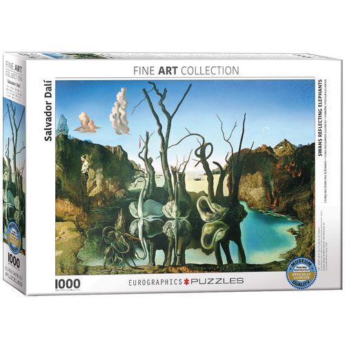 EuroGraphics Salvador Dalí Swans Reflecting Elephants Puzzle (1000 Piece) (6000-0846) , White