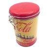 Distress Printed - Coca Cola Round Lock Top Lid with Clasp and Lock