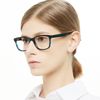 OCCI CHIARI Blue Light Cut Glasses, No Prescription, Ladies, Stylish, Square, Computer Glasses, UV Protection, Fashion, PC Glasses, Blue Light Blocking, Women's, Classic Wellington, Date Glasses (Color: Blue)