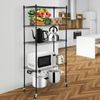 2X 5-Shelf Wire Unit Shelves Storage Rolling Storage Shelf w/ 4 Wheel Casters 