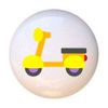 Moped Scooter - Transportation by PP - DECORATIVE Glossy CERAMIC Cupboard Cabinet PULLS Dresser Drawer KNOBS