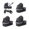 Babymore Memore V2 Pram Pushchair 11 Piece – Chrome