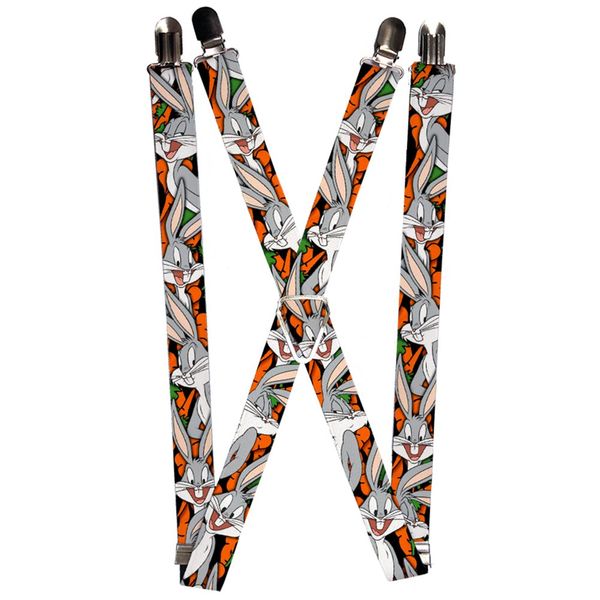 Buckle-Down Men's Suspender-Bugs Bunny, Multicolor, 3.5" x 2.5"