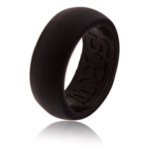 Flexible Silicone Wedding Ring for Active Men PREMIUM Non Bulky Medical Grade Skin Safe & Comfort Fit Band