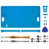 eXtremeRate Clear Blue Console Back Plate DIY Replacement Housing Shell Case for Nintendo Switch OLED Console – JoyCon Shell & Kickstand NOT Included
