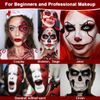Body Colours Black, White, Red, Face Professional Face Body Paint - Black White Red Trio | Full Coverage Highly Pigmented Oil-Based Makeup | Halloween, Cosplay & Theatre Makeup