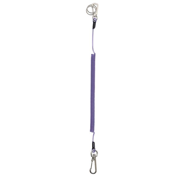 BeyonMind Key Tool, Drop Prevention, Super Coil Hook, Long, Nascan / Anti-Lost Key Chain (Approx. 59.1 inches (150 cm), Coil Strap (Purple, MIND, Made in Japan)