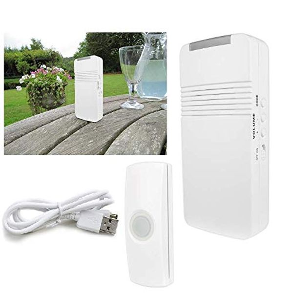 K M Electronics® Wireless Cordless Portable USB Rechargeable Door Bell Chime 150 Meter Range