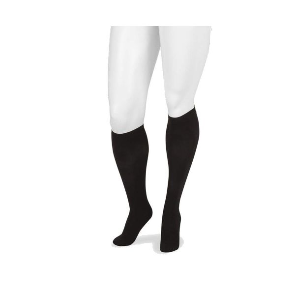 Juzo Basic Short Knee High Full Foot 20-30 mmHg Compression Stockings (2, Black)