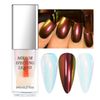 KYDA Chameleon Liquid Nail Powder, High Pigment Holographic Glitter Nail Polish, Chrome Mirror Finish, Chameleon Nail Powder, Glossy Iridescent Aurora Nail Art Varnish-07