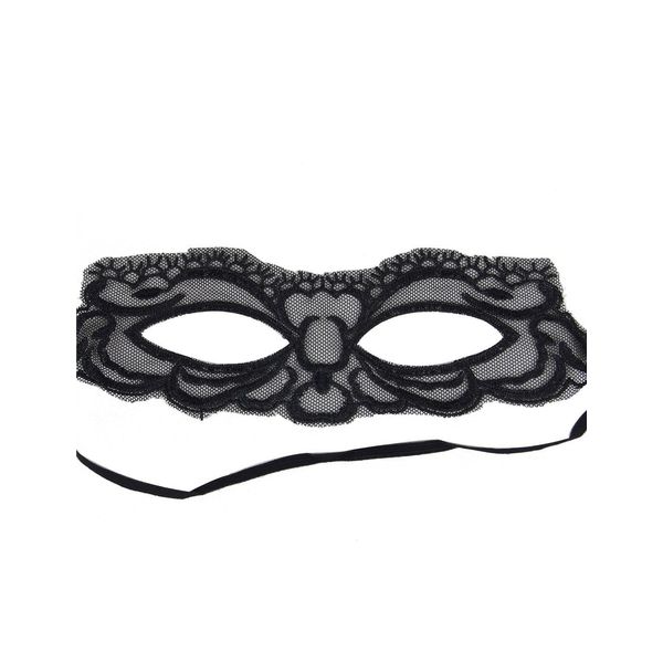 Pictorial Lace Eye Mask Black