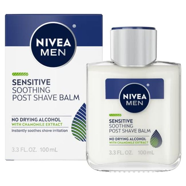 NIVEA MEN Sensitive Post Shave Balm with Vitamin E, Chamomile and Witch Hazel Extracts, 3.3 Fl Oz Bottle