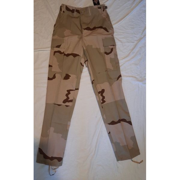 Vintage 90s US Army Desert Camo Military Issued Tan Cargo Pants Small S Tru Spec