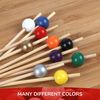 BambooMN - Decorative Ball End Bamboo Picks - 4.7" (12cm) - Red, 300pcs
