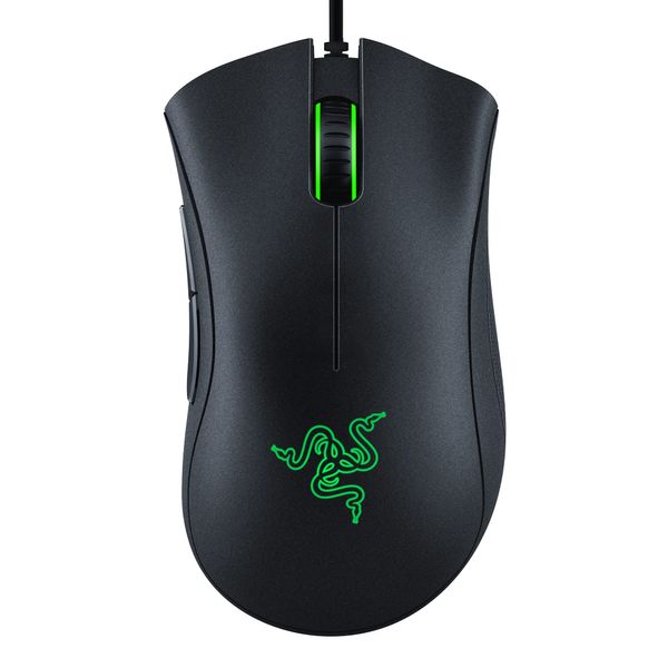 Razer DeathAdder Essential Gaming Mouse Optical Sensor 6400 DPI 5 Programmable Buttons Mechanical Switches Rubber Side Grips Classic Black