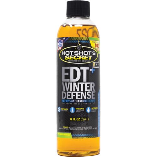 Hot Shot's Secret EDT+ Winter Defense 8oz, 7-in-1 Anti-Gel Diesel Fuel Additive – Prevents Gelling, Protects Fuel System, Diesel Additive Improves Cold Starts, Boosts Cetane