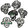 2 PCS AliPlus Skull Night Vision Goggles Patch Luminous Patch Glow in The Dark PVC Patch Tactical Morale Patch Applique Fastener Hook and Loop(01)