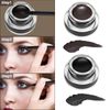 Boobeen 2 Colors Liner Eyeliner Gel Waterproof - Eyebrow Colors Gel Formula Long Lasting - Eye Makeup Set with 2 Pack Eyeliner Brush and Brow Brush