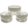5ml Empty Plastic Cosmetic Jars x 100 CLEAR with WHITE Lids for Creams/Sample/Make-Up/Glitter Storage