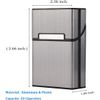 Cigarette Case Brushed Metal Cigarette Case with Magnetic Switch Flip Closure,20 Capacity (2 Pack)