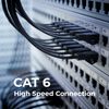 deleyCON CAT 6 Flat Cable Patch Cable U/UTP Black