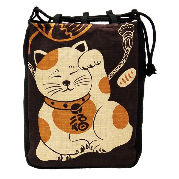 yamako- Good Luck Charm Dapper Pattern 信玄袋 Beckoning Cat 88575